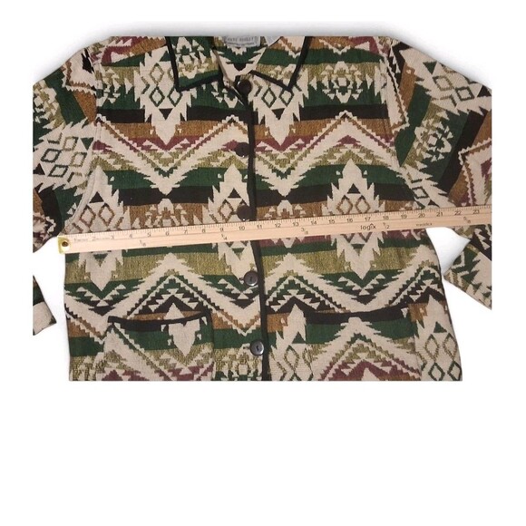 VTG Jane Ashley M Cotton Tapestry Jacket Southwestern Chore Aztec Western - Picture 4 of 5